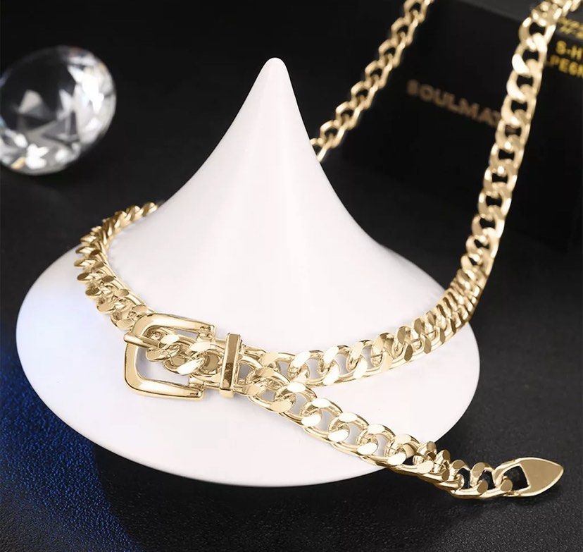 1 PC Chain Belt Metal Waist Chain Dress Belts Metal Belt