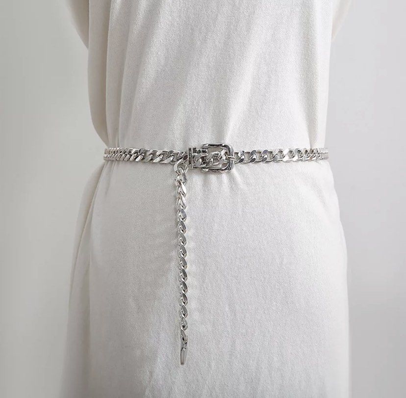 1 PC Chain Belt Metal Waist Chain Dress Belts Metal Belt