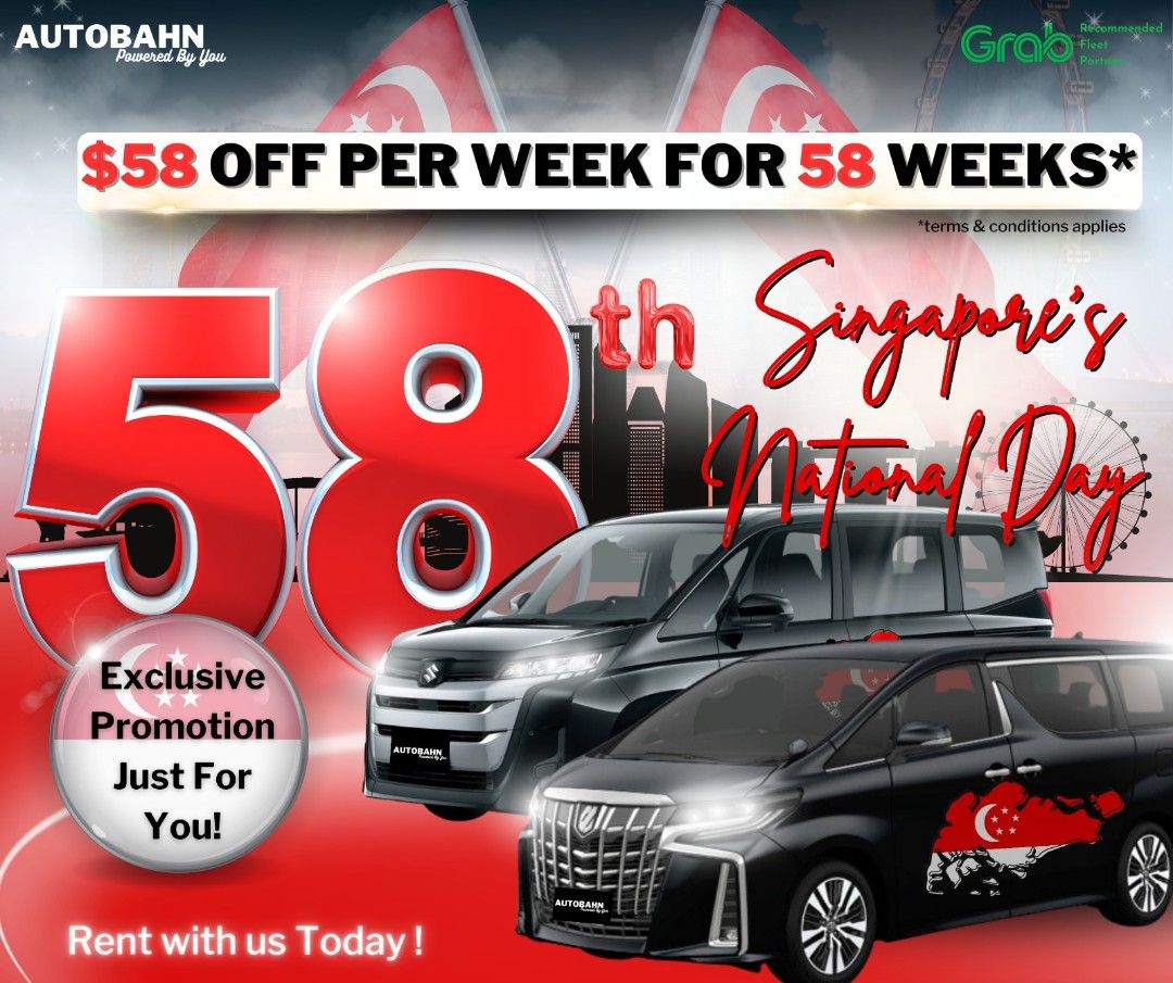 58th National Day car rental promo!, Cars, Car Rental on Carousell