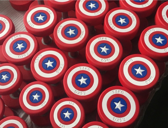 Captain america 2025 dumbbells for sale