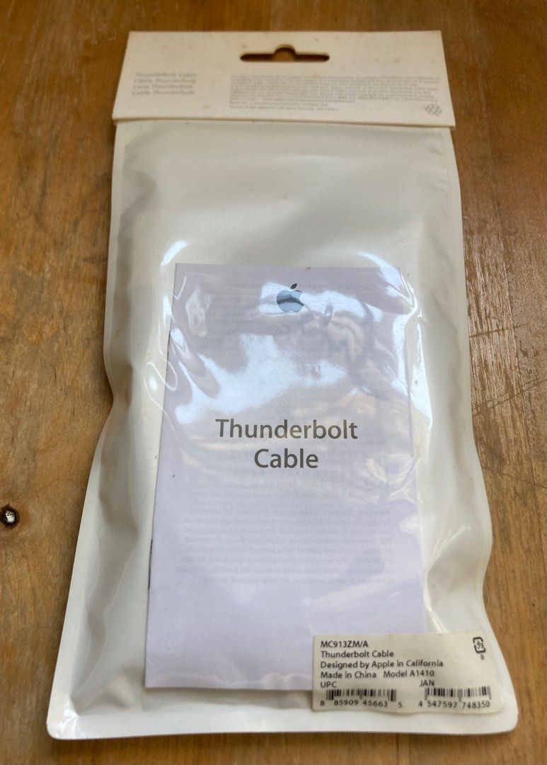 Original Apple Thunderbolt Cable MC913ZM/A 2M for Mac Mini/iMac