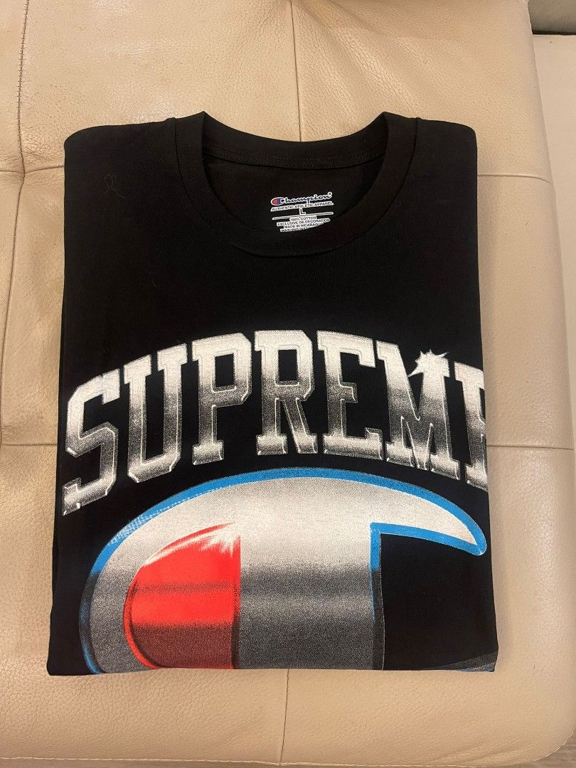 Supreme x Champion ss19 Tee L Carousell