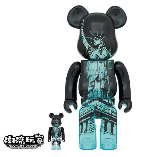 新品bearbrick Bearbrick 400%100% STATUE OF LIBERTY 自由女神全新