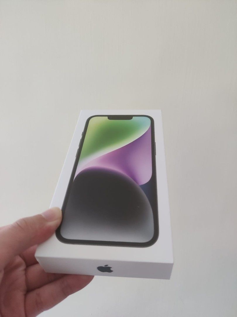 全新行貨iphone 14 128 GB Midnight 連收據未開封, 手提電話, 手機 