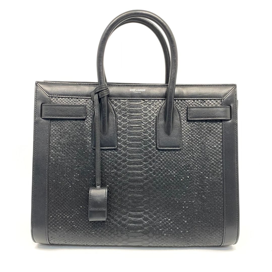 Saint Laurent Sac De Jour Black Snakeskin 2way Bag 355153 237008306 100 Carousell