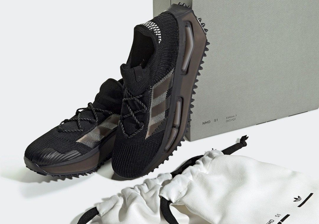 Adidas NMD S1 Core Black UK8 US8.5, Men's Fashion, Footwear, Sneakers on  Carousell
