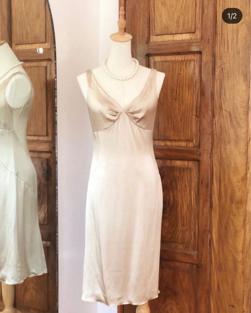 Ann Taylor Ivory Silk Night Dress Women s Fashion Dresses Sets