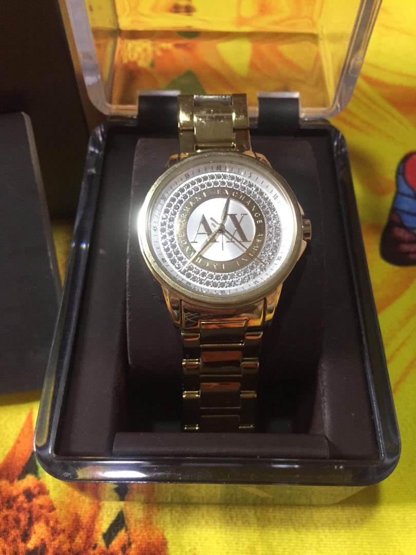 Armani Exchange Gold Tone Stainless Steel Women s Watch