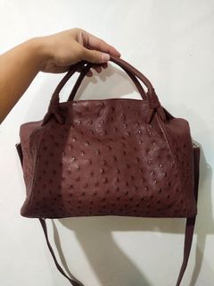 Authentic Ostrich leather 2way bag