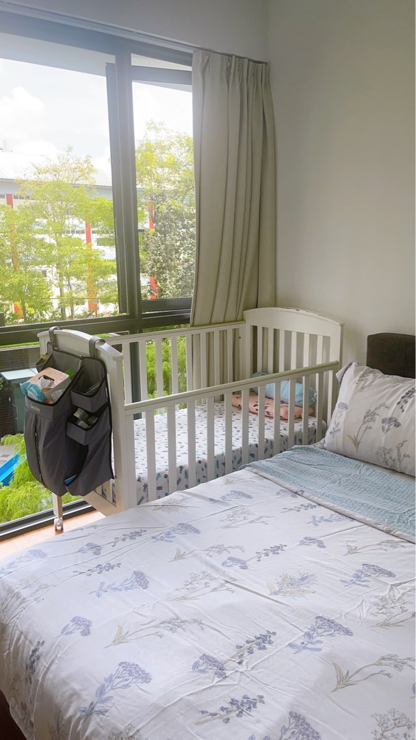 Sidecar crib platform bed deals