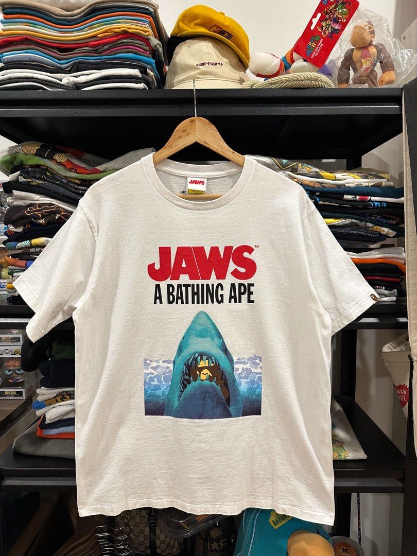 BAPE x Jaws The Movie, Men's Fashion, Tops & Sets, Tshirts & Polo ...