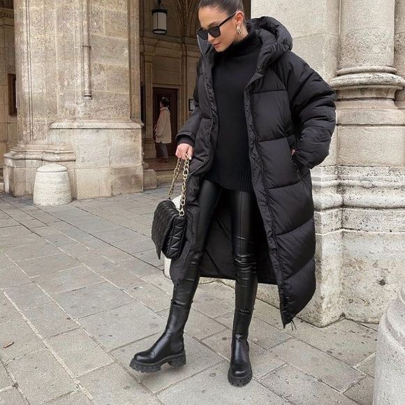 Black puffer coat outfit inspo DO NOT MAKE OFFER Women s