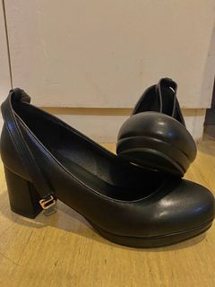 Black school shoes heels