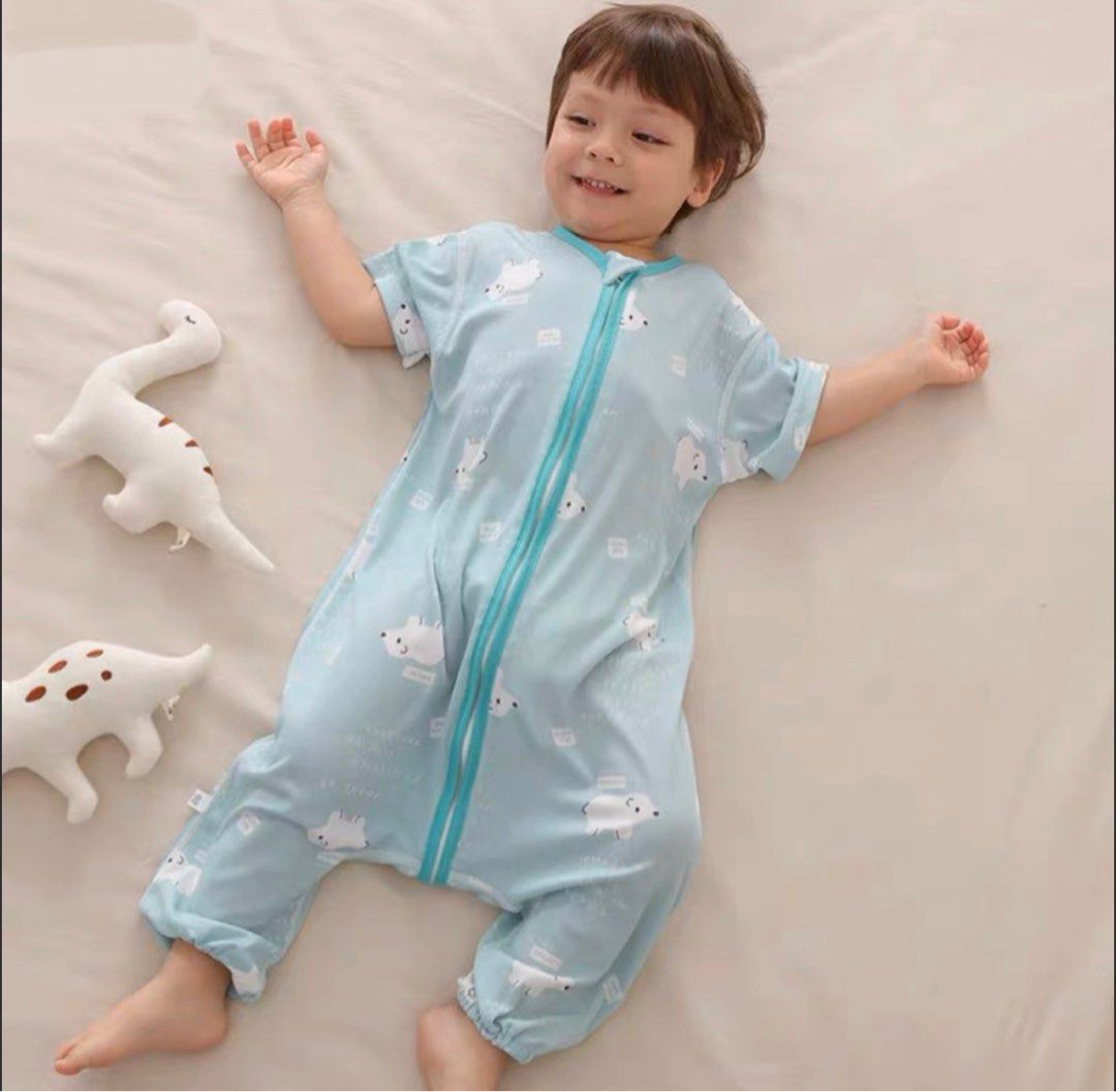 Short sleeve zipper pajamas baby deals