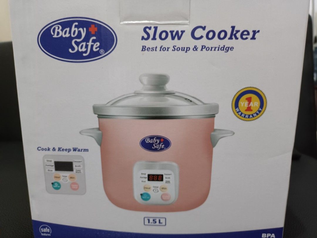 Brand New Digital Slow Cooker baby Safe 1,5 L, Bayi & Anak, Perawatan