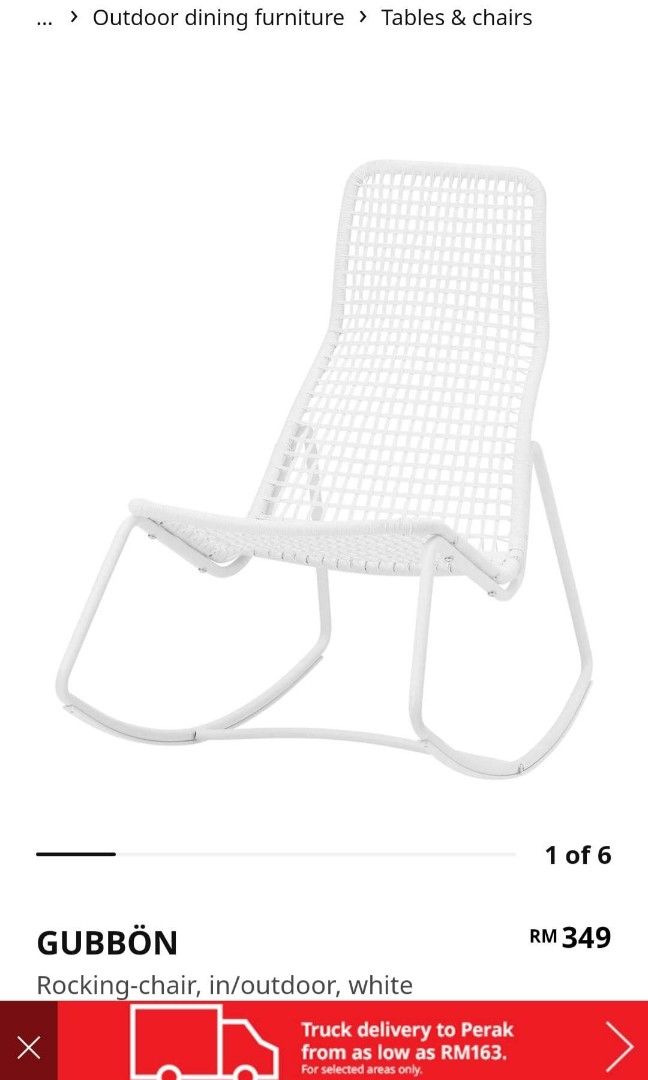 Brand New Ikea Gubbon Rocking Chair Furniture Home Living
