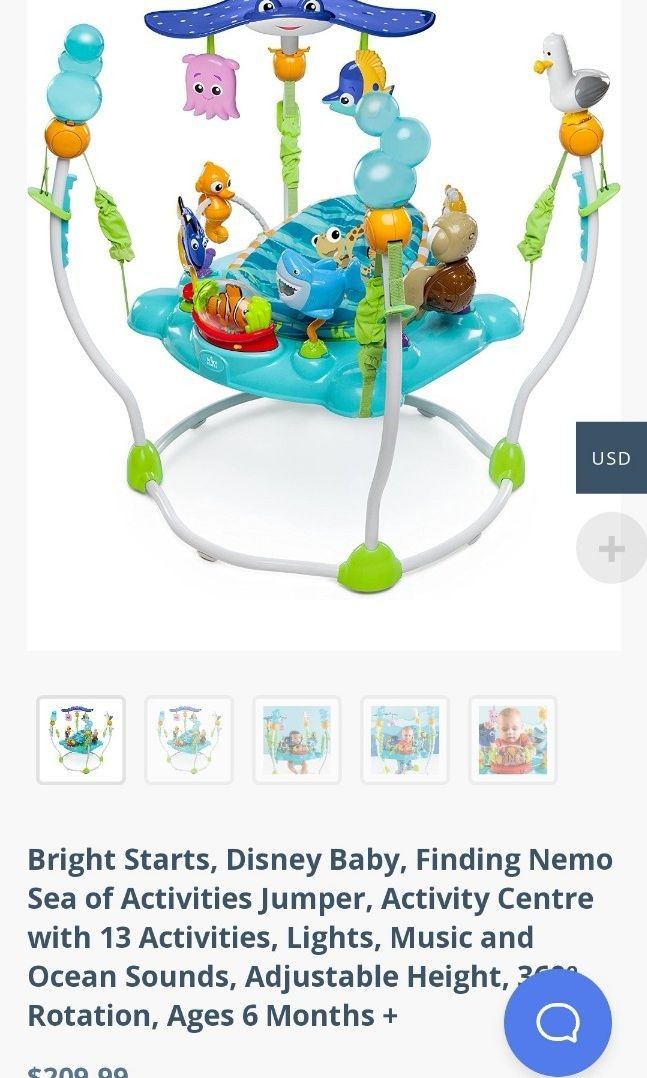 Bright Starts Disney Finding Nemo Jumperoo, Babies & Kids, Infant