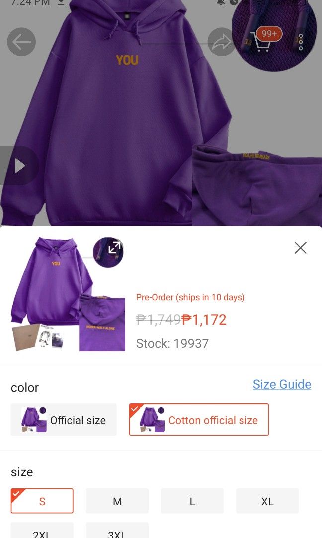 Never Walk Alone BTS Jimin Purple Hoodie - Jackets Junction