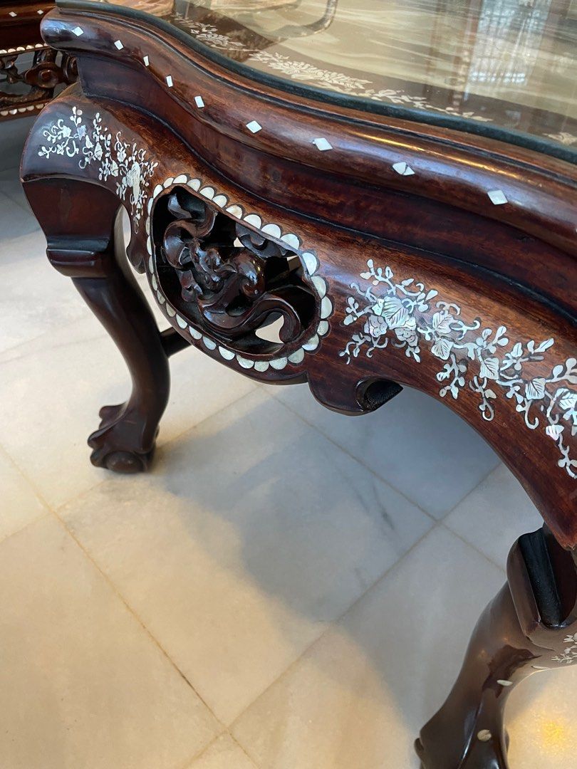 Burmese Rosewood Chinese Furniture Set, Furniture & Home Living