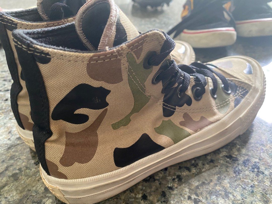 CAMOUFLAGE TRENDY CHUCK TAYLOR HI BOOT SNEAKERS 36.5 size ALL STAR CONVERSE Women s Fashion Footwear Sneakers on Carousell