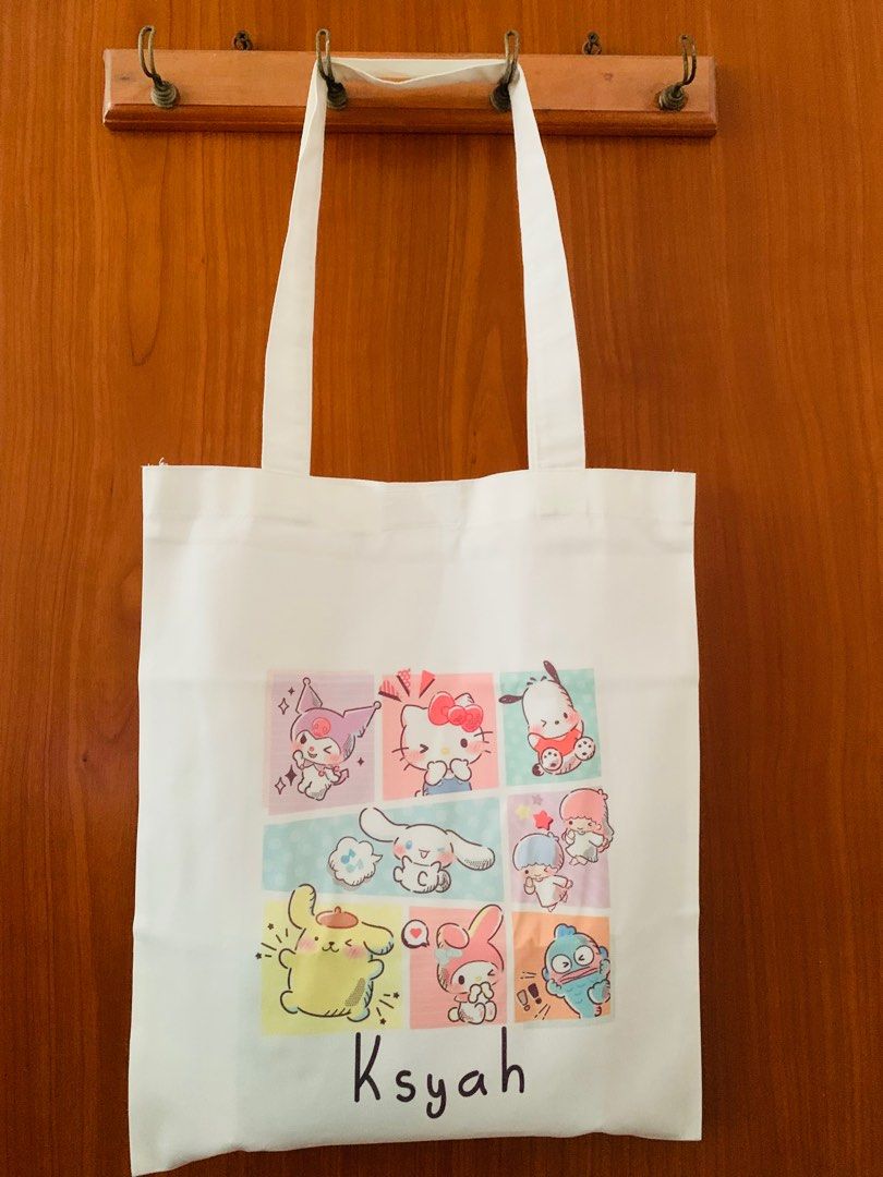 Cute canvas shopping bags on sale