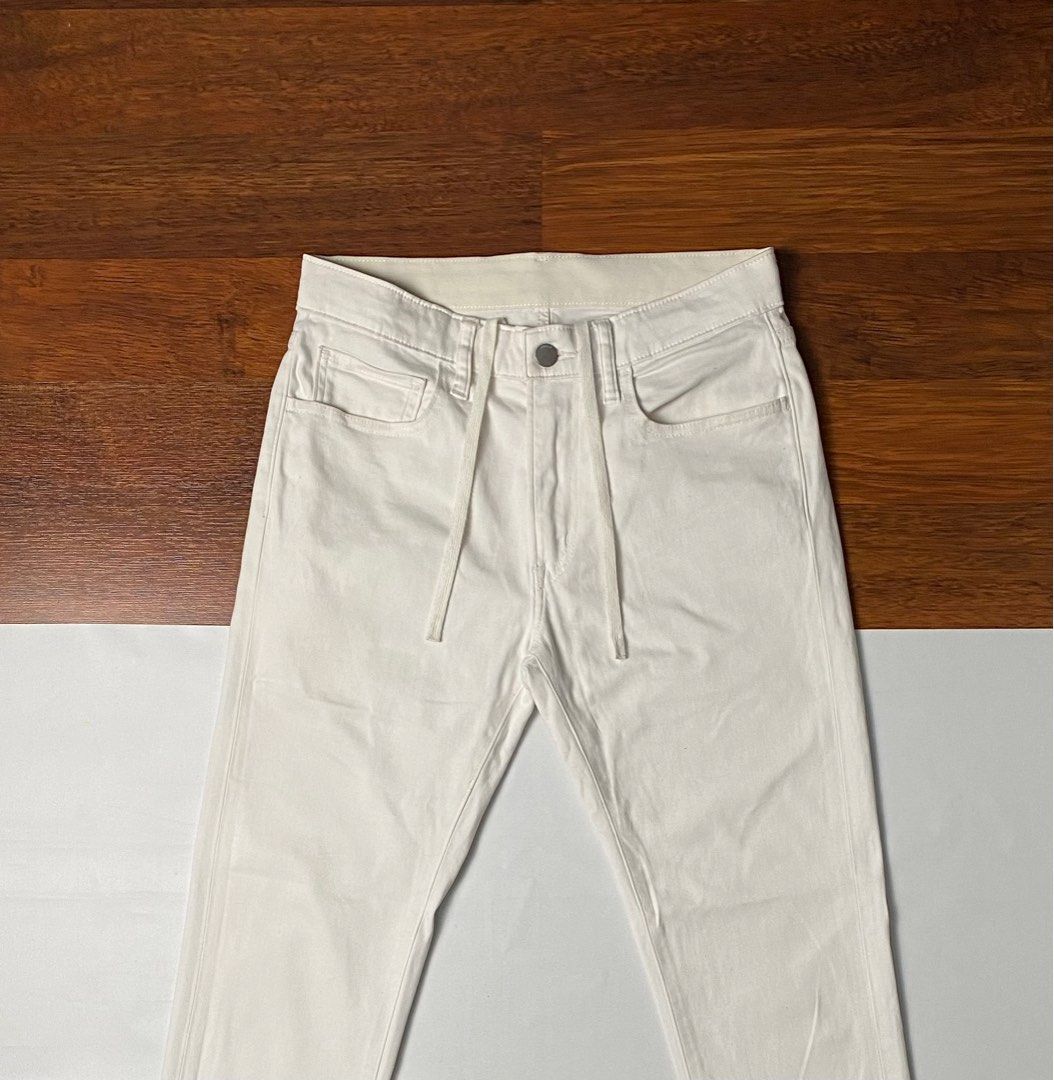 Celana uniqlo jeans Pants stretch putih