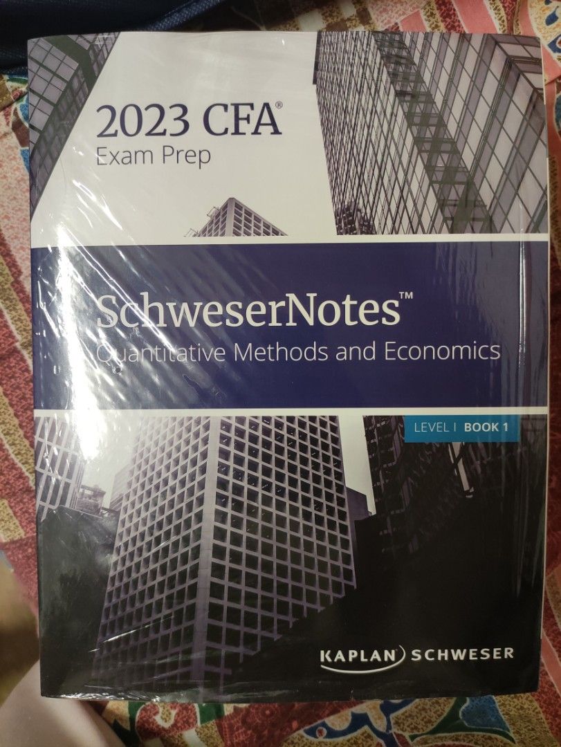 Cfa level 1 2023 Schweser notes, 興趣及遊戲, 書本 & 文具, 教科書 - Carousell