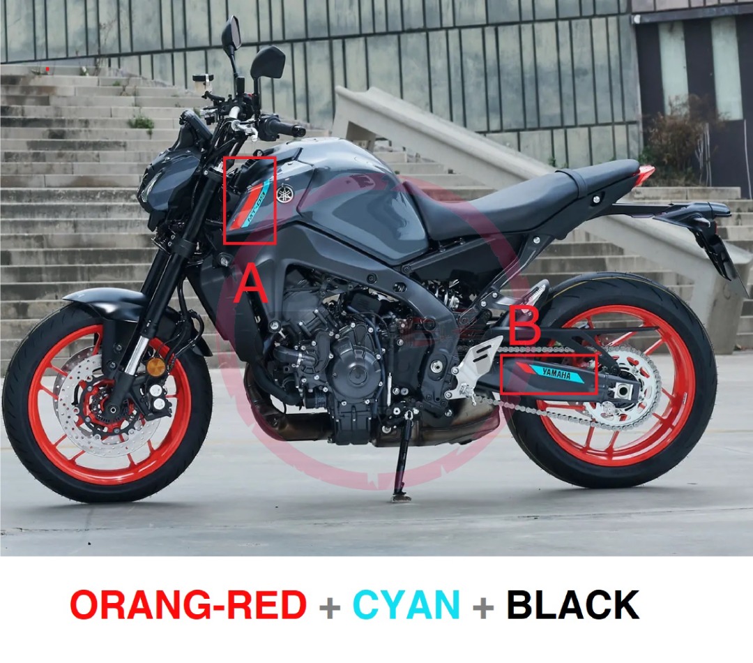 CFS567 Yamaha MT09 MT09 V3 Logo Swing Arm Side Fairing Fuel tank