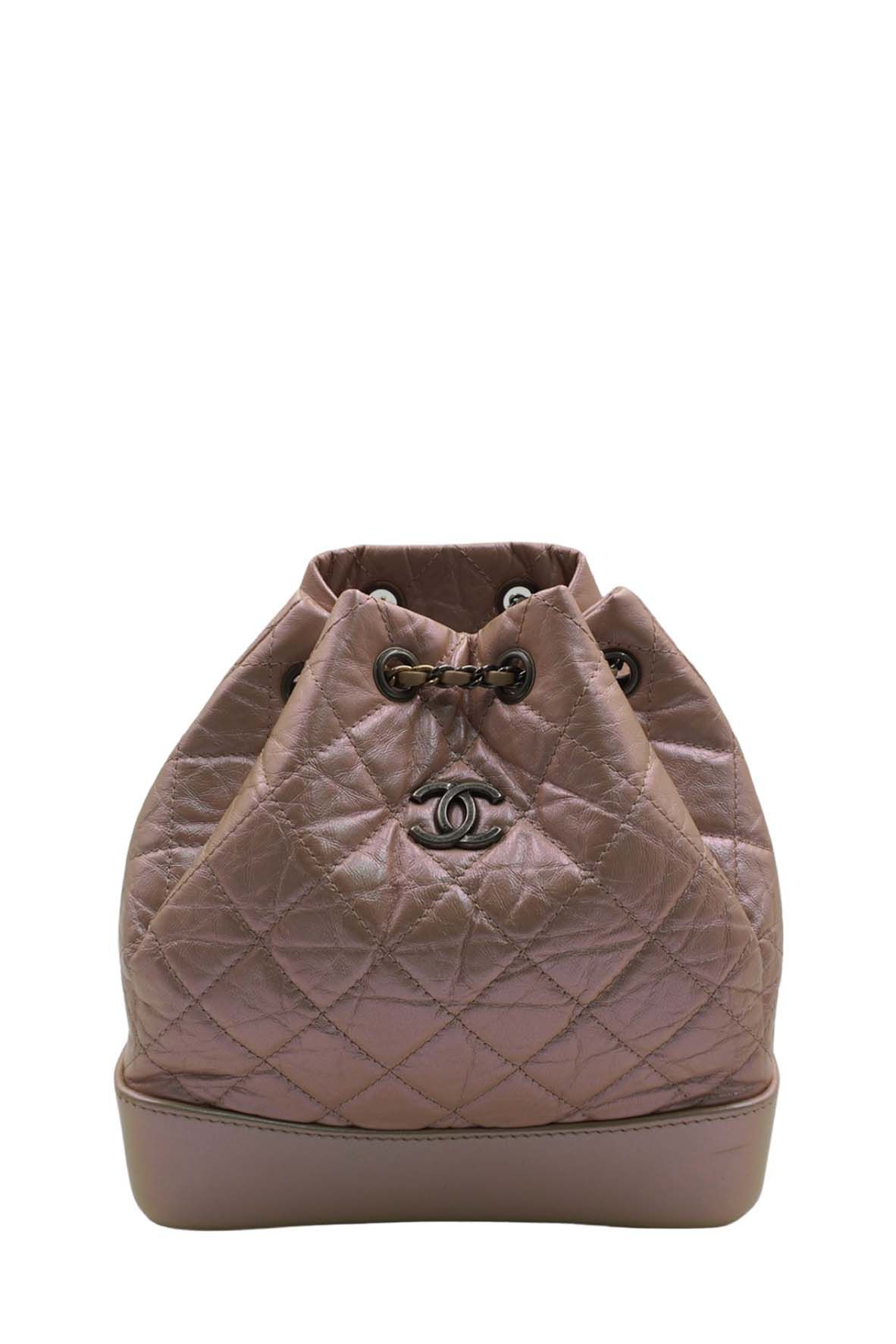 Chanel Small Gabrielle Backpack Black Aged Calfskin Multi-tone