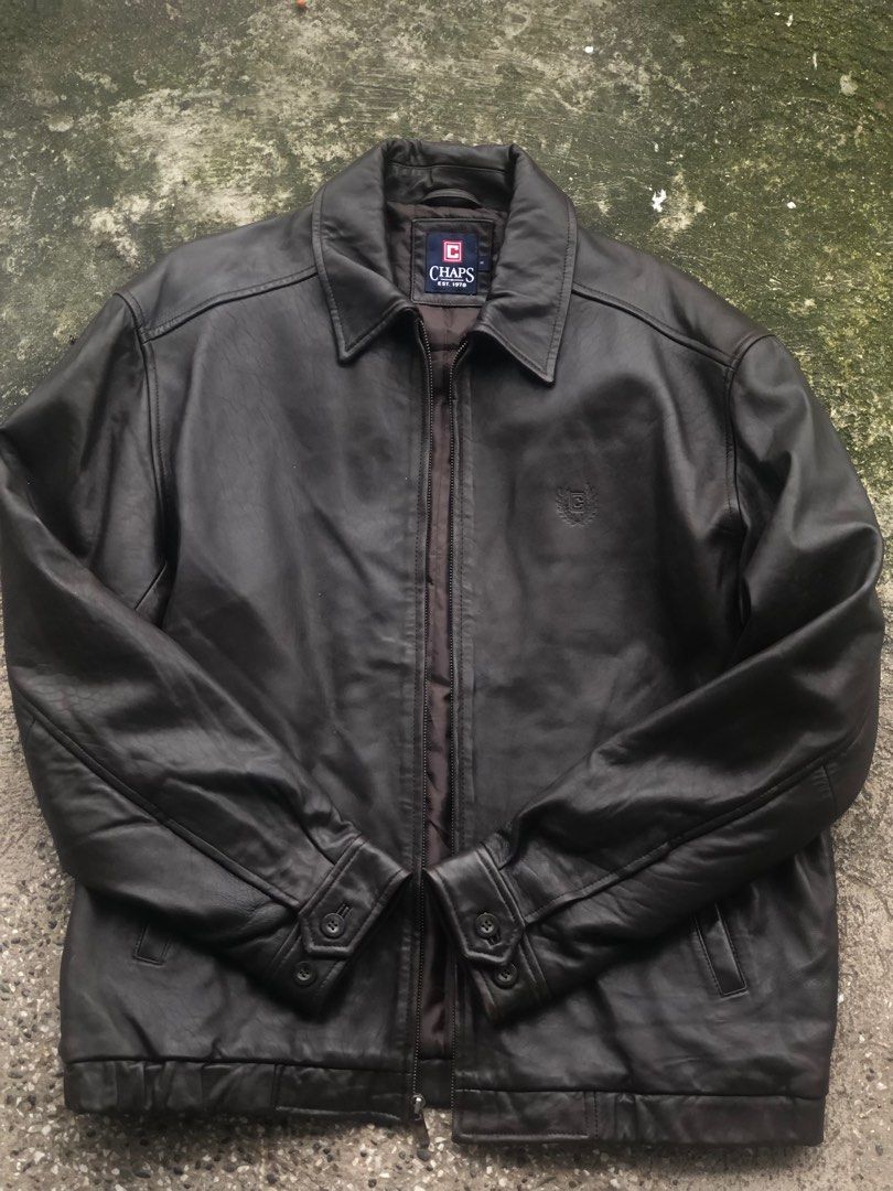 Chaps ralph lauren leather jacket new arrivals
