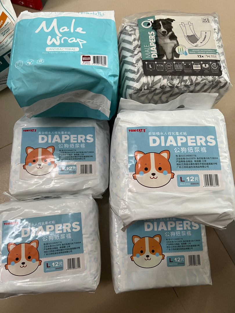 Clearance sale of Dog Diapers and supply, Pet Supplies, Health