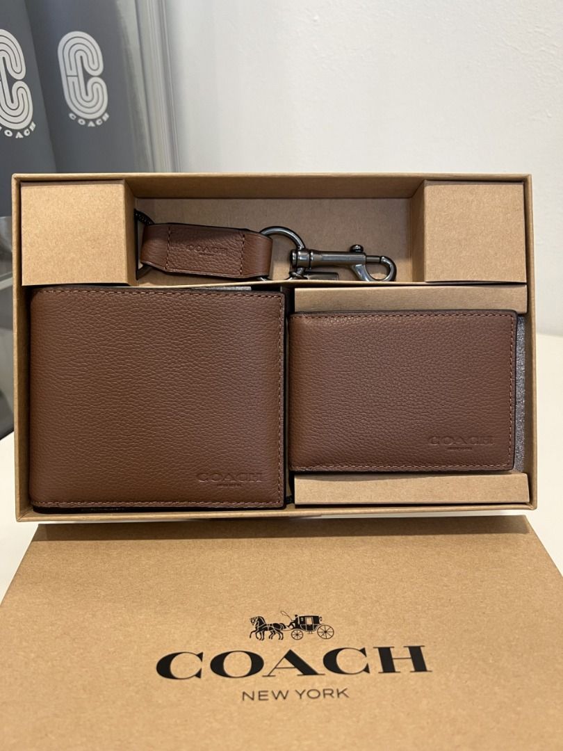 Boxed compact id wallet with trigger snap key fob cheap