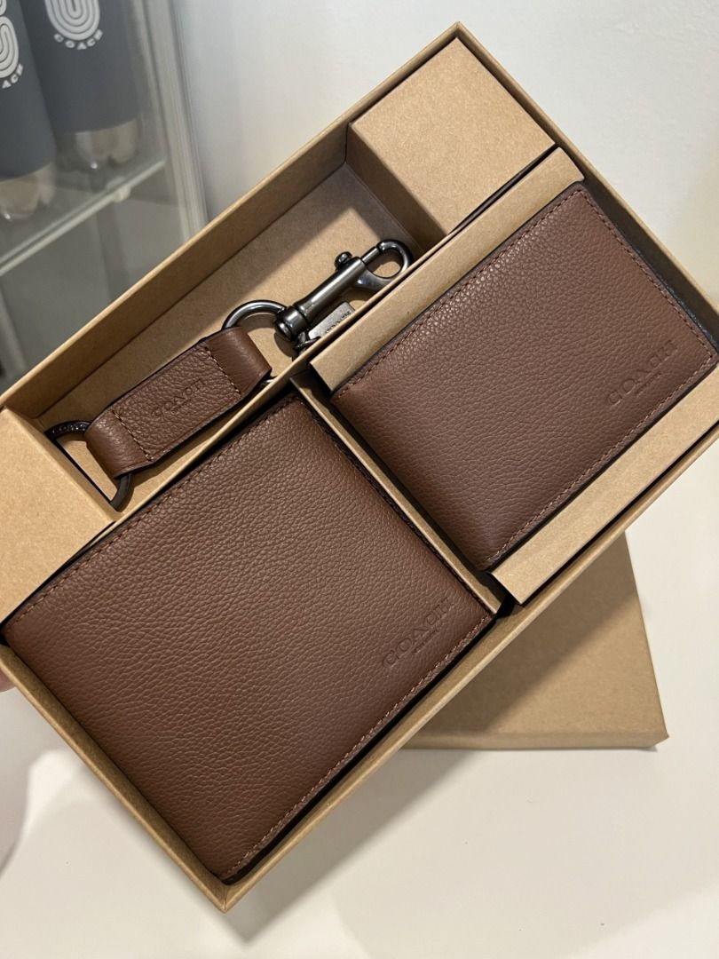 Boxed compact id wallet with trigger snap key fob best sale