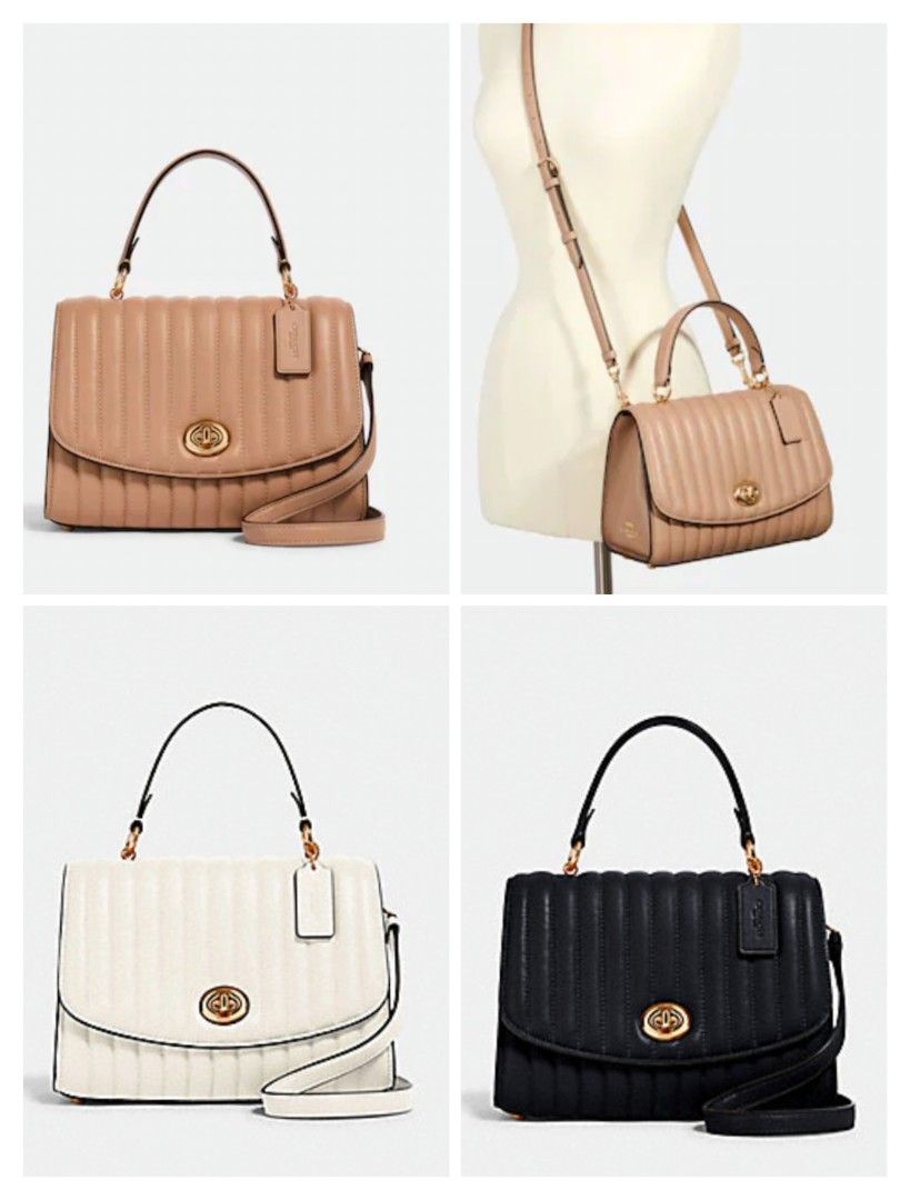 Coach Tilly Top Handle with Linear Quilting Crossbody Handbag