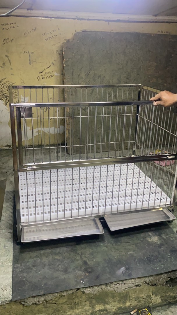 Cribtype stainless dog cage Pet Supplies Homes Other Pet Accessories on Carousell
