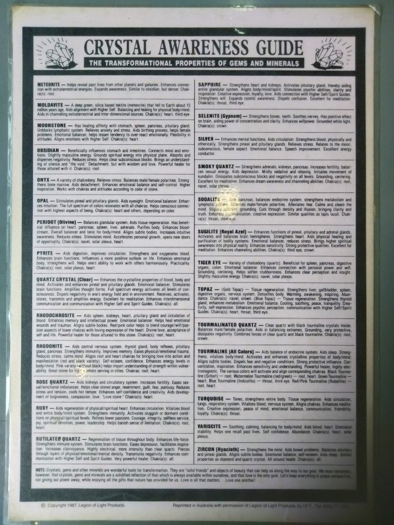 Crystal Awareness Guide 1 &2, Hobbies & Toys, Memorabilia