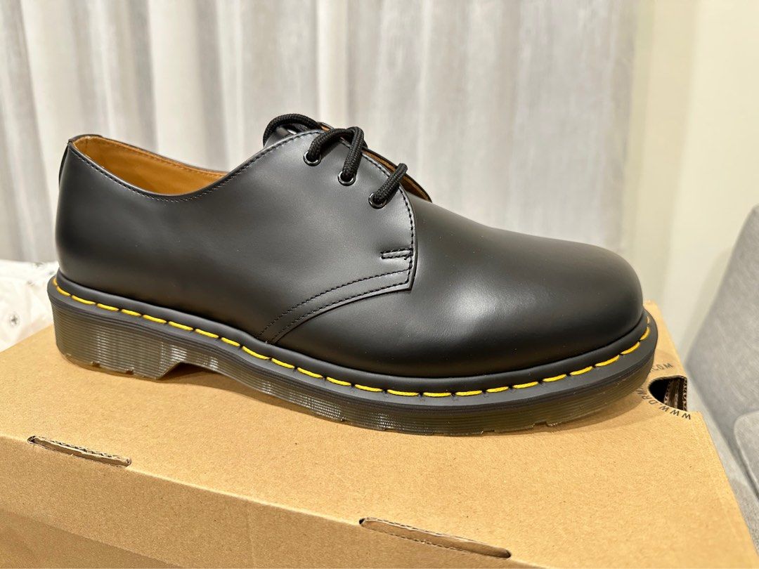 Dr. Martens 1461 三孔黑色硬皮中性版馬丁, 他的時尚, 鞋, 西裝鞋在