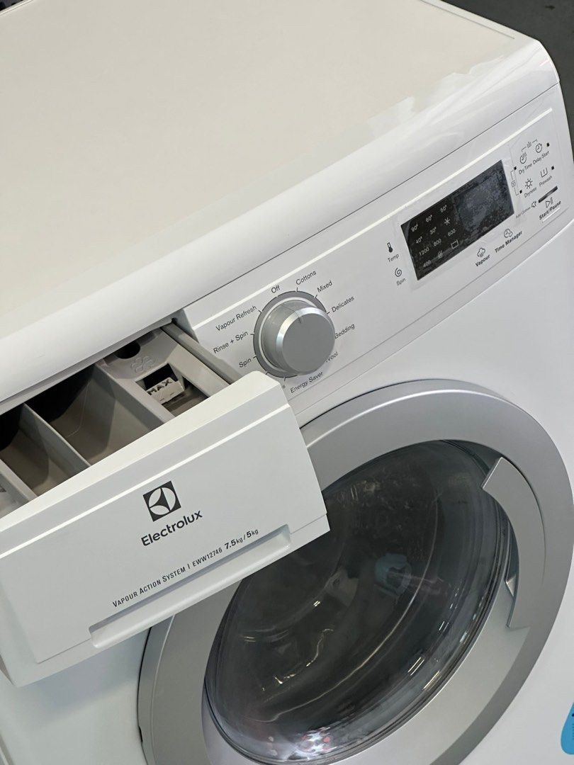 Electrolux 7.5/5kg Washer Dryer with Vapour Care EWW12746, TV & Home