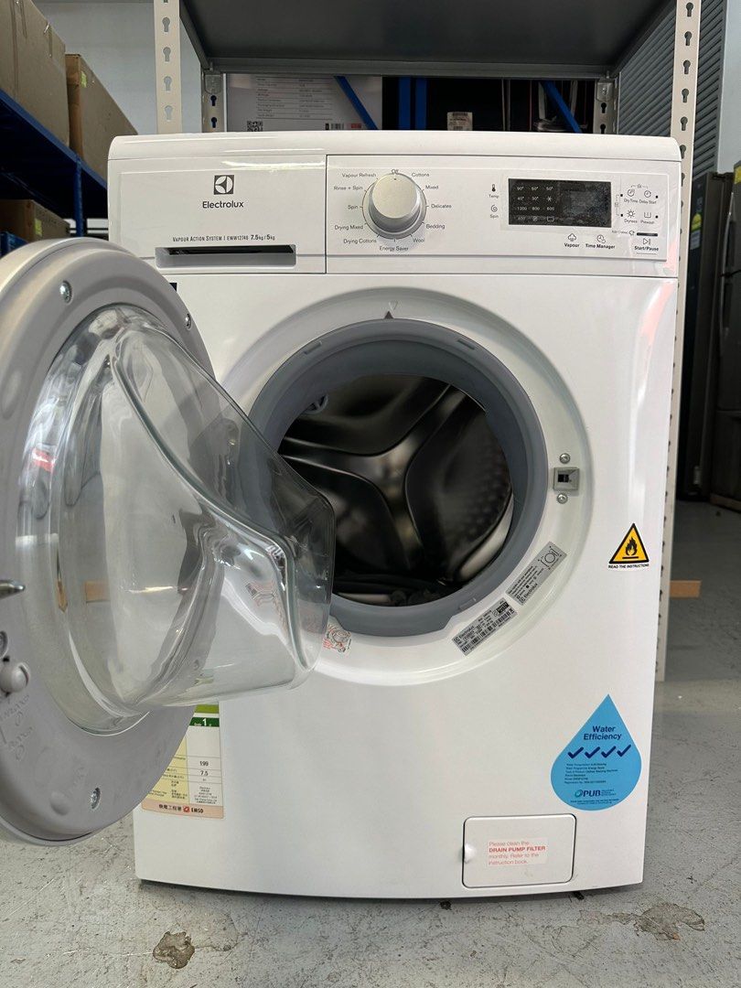 Electrolux 7.5/5kg Washer Dryer with Vapour Care EWW12746, TV & Home