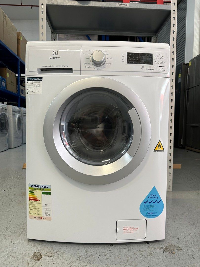 Electrolux 7.5/5kg Washer Dryer with Vapour Care EWW12746, TV & Home