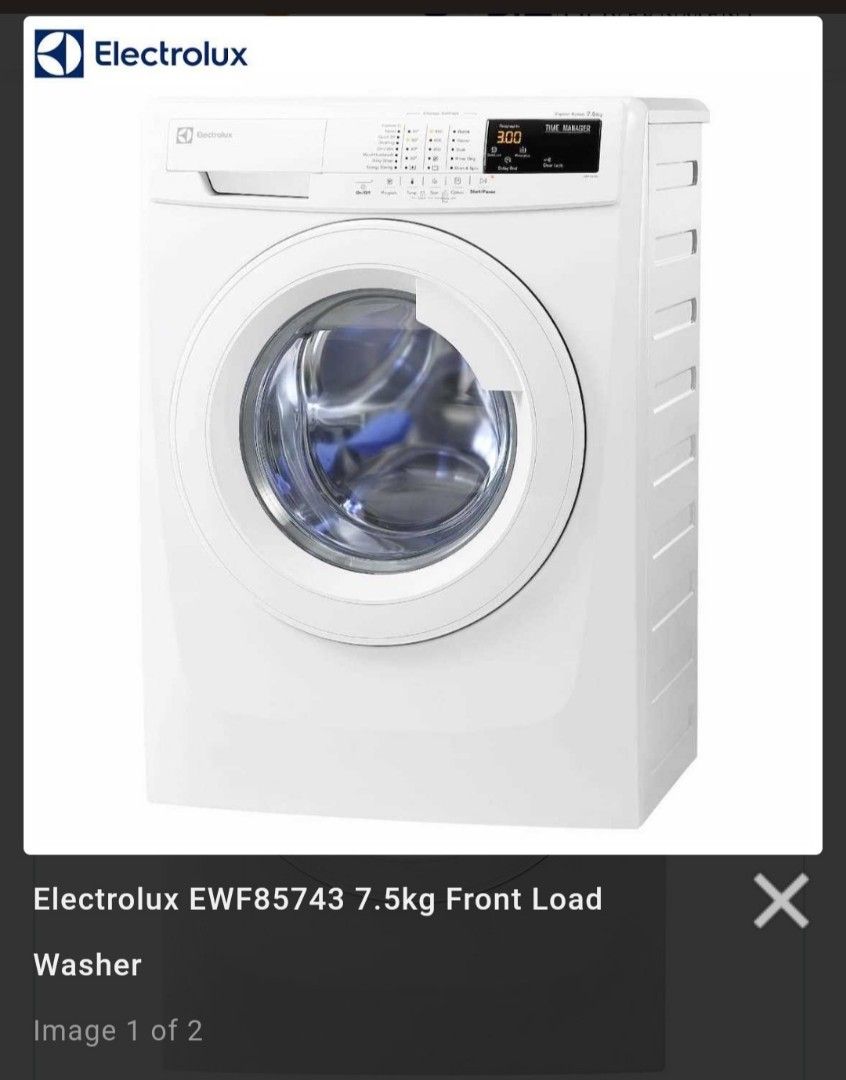 Electrolux EWF85743 7.5kg Front Load Washer, TV & Home Appliances