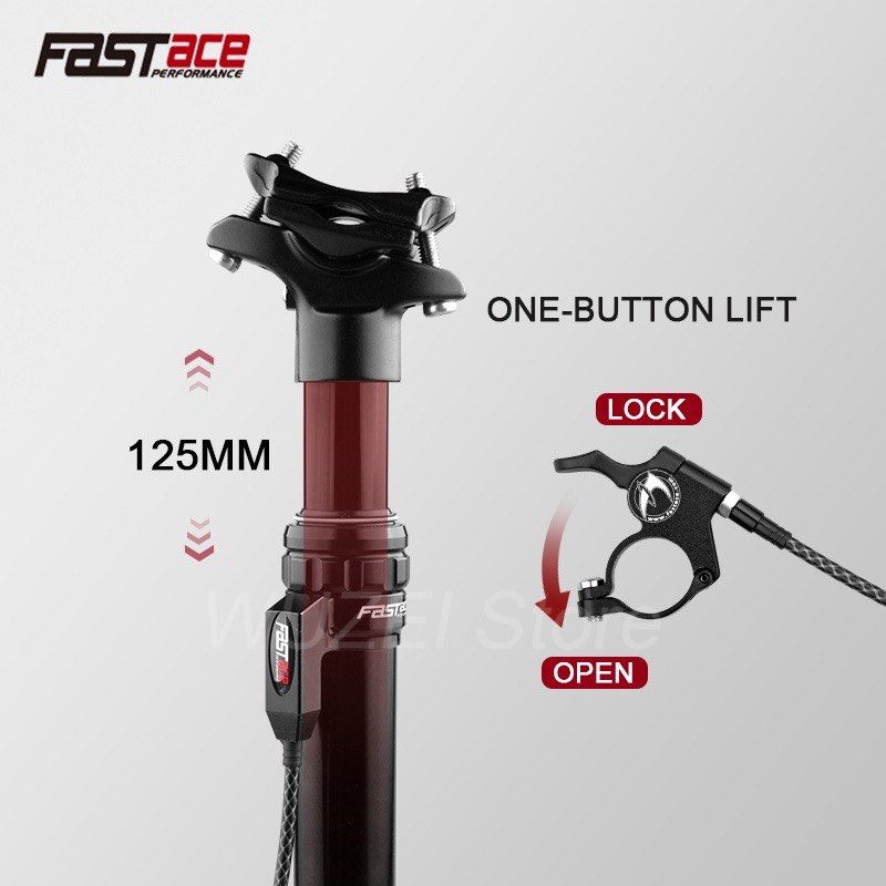 Fastace Mountain Bike Air Hydraulic Wire Lift Seatpost Height Adjustable Dropper 30.9mm Travel 125mm fast ace Sports Equipment Bicycles Parts Parts Accessories on Carousell
