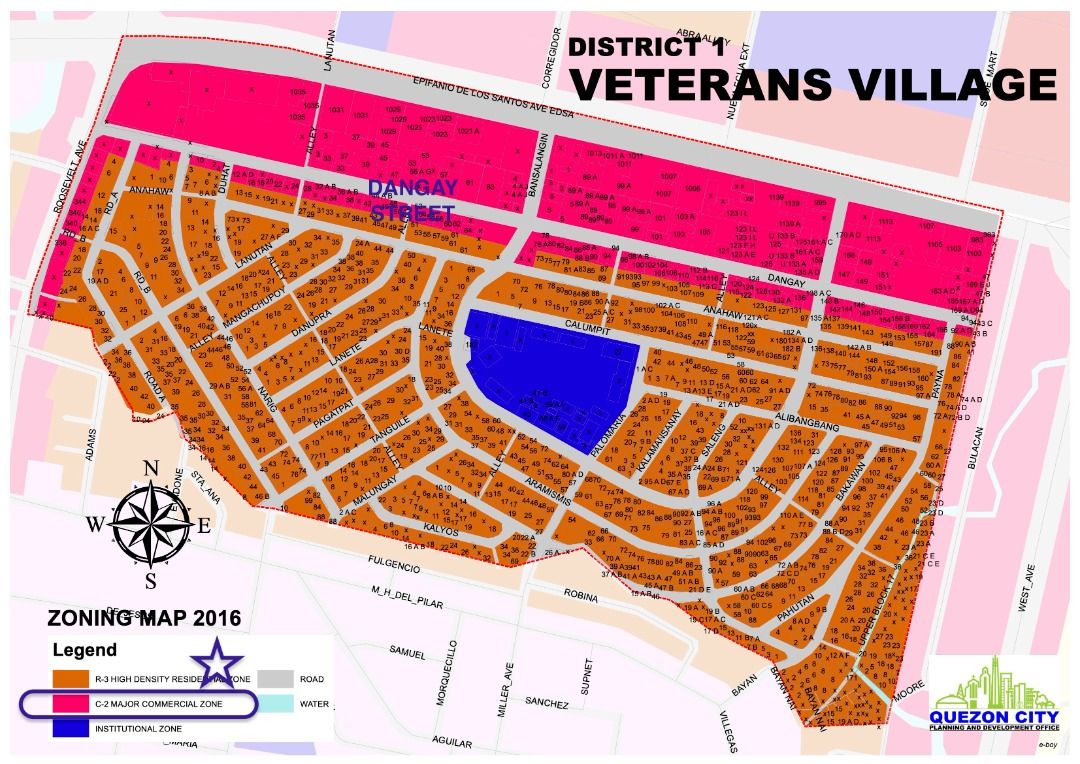 For Sale Commercial Lot for Building 1,080 sqm Dangay St. Veterans