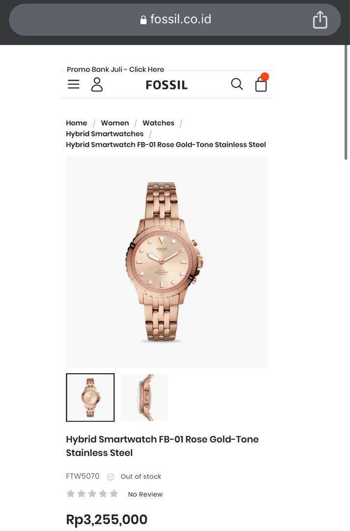 Fb 01 Fossil Ftw5070 Fossil Rose Gold Analogue Women Watch Fb-01