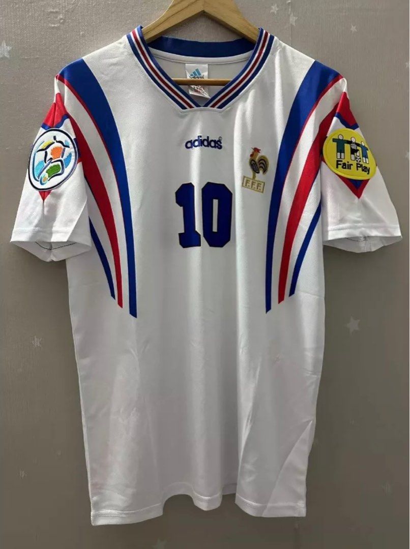France 1996 home jersey, Men's Fashion, Activewear on Carousell