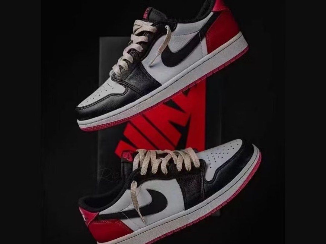 FULL SIZES Air Jordan 1 Low Black Toe 2023 Men s Fashion Footwear Sneakers on Carousell
