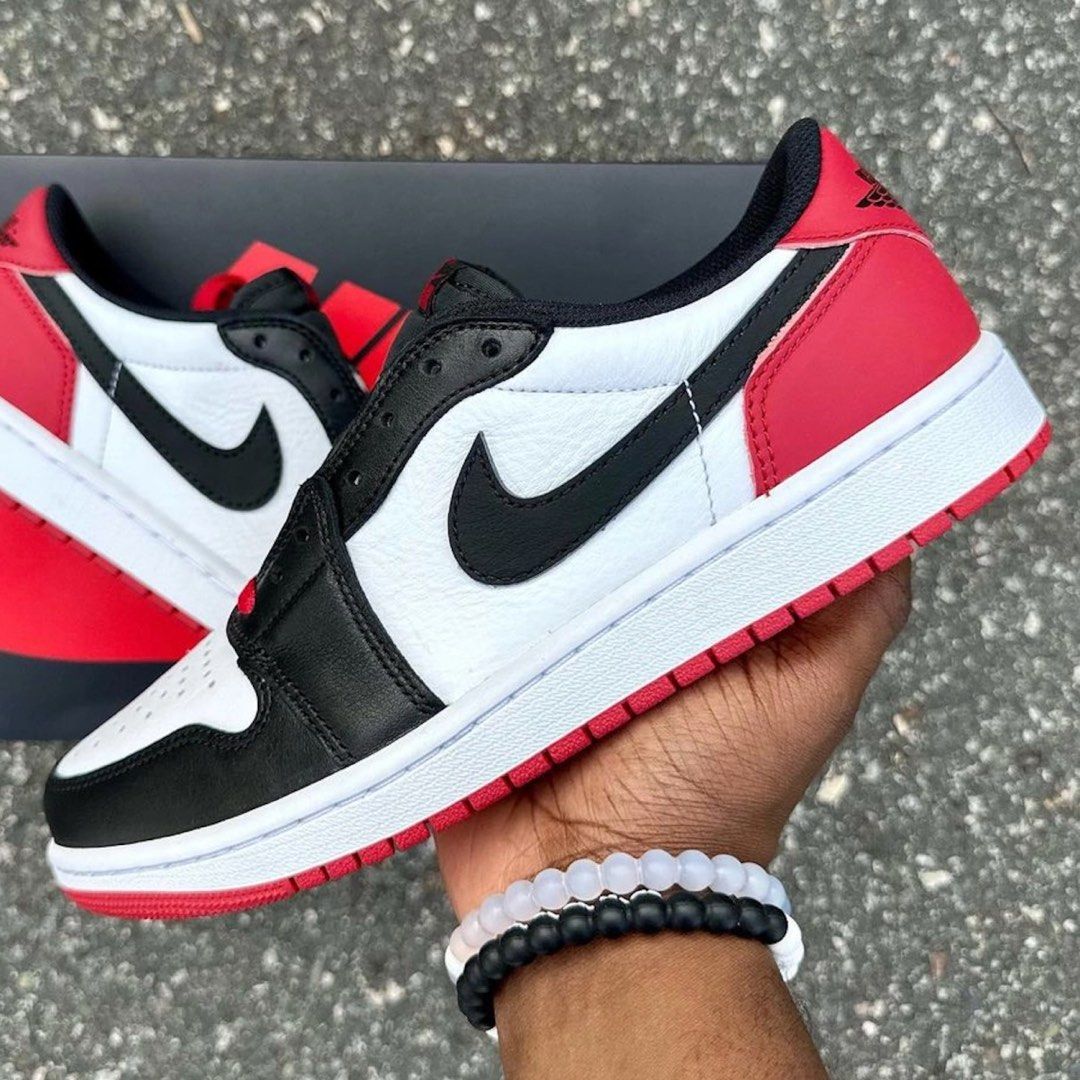 FULL SIZES Air Jordan 1 Low Black Toe 2023 Men s Fashion Footwear Sneakers on Carousell