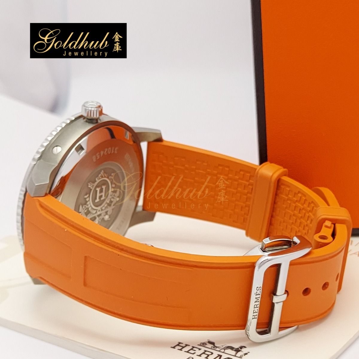 Hermes Clipper Sport Automatic 41 Mm Watch in Box 