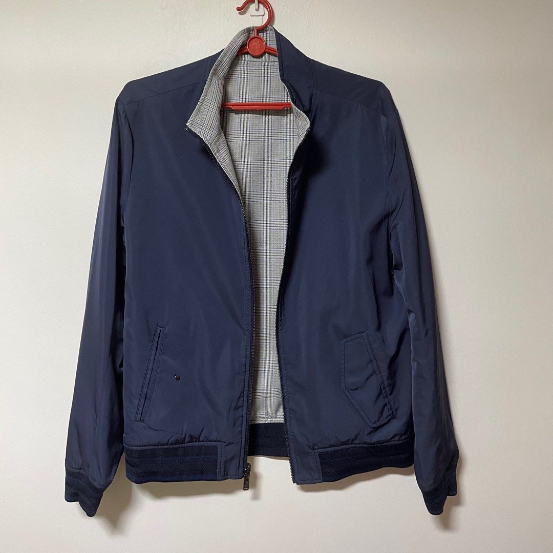 g2000 men 2 way jacket navy blue checkered