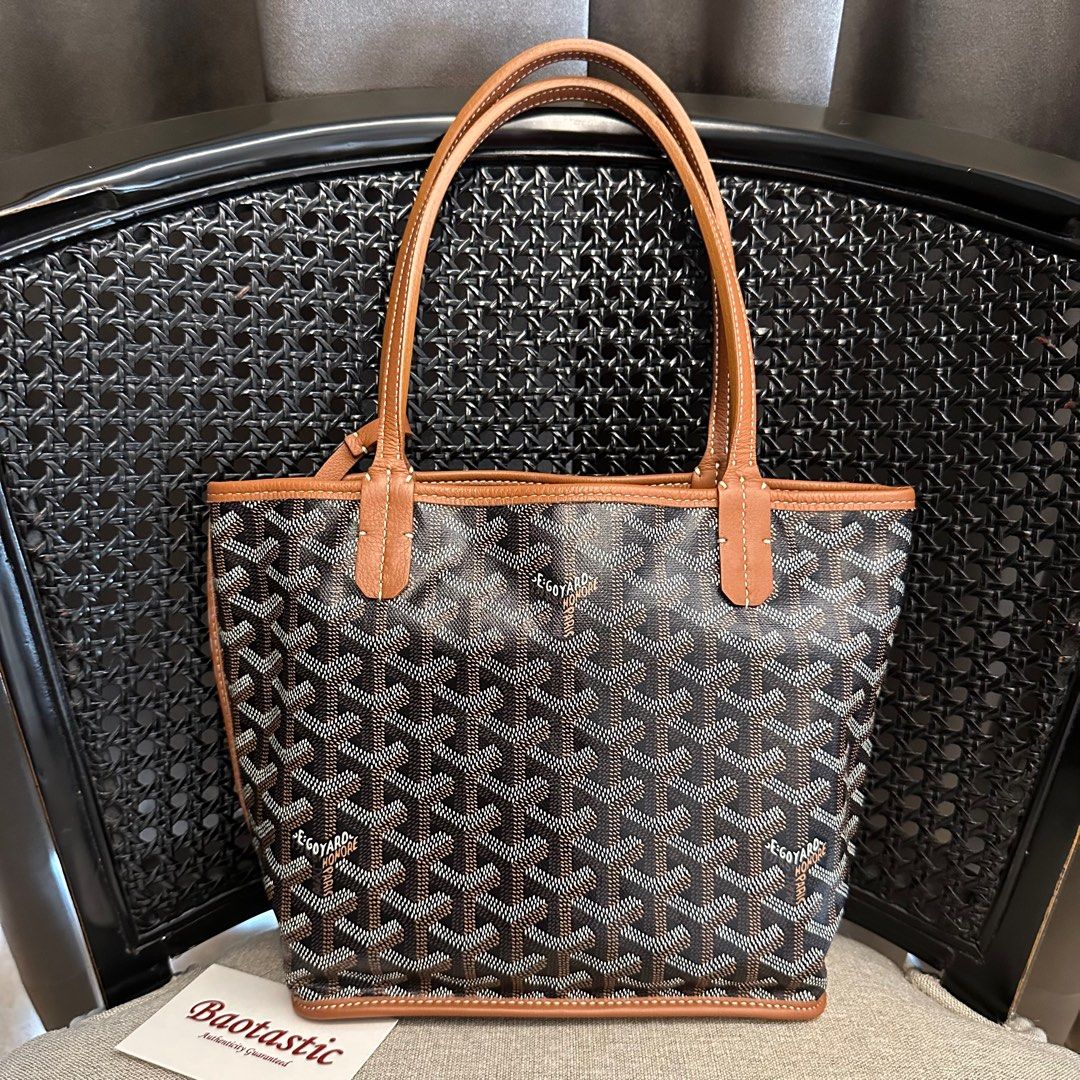 The Goyard Mini Anjou bag is a nod to the brand's emblematic Saint